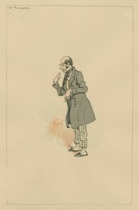 スナッグスビー氏、1920年代（紙にトイレとペンとインク） 作： Joseph Clayton Clarke